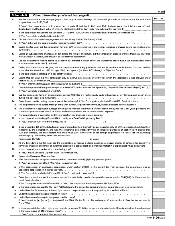 Guide to Form 1120 US Corporation Tax Return Filing